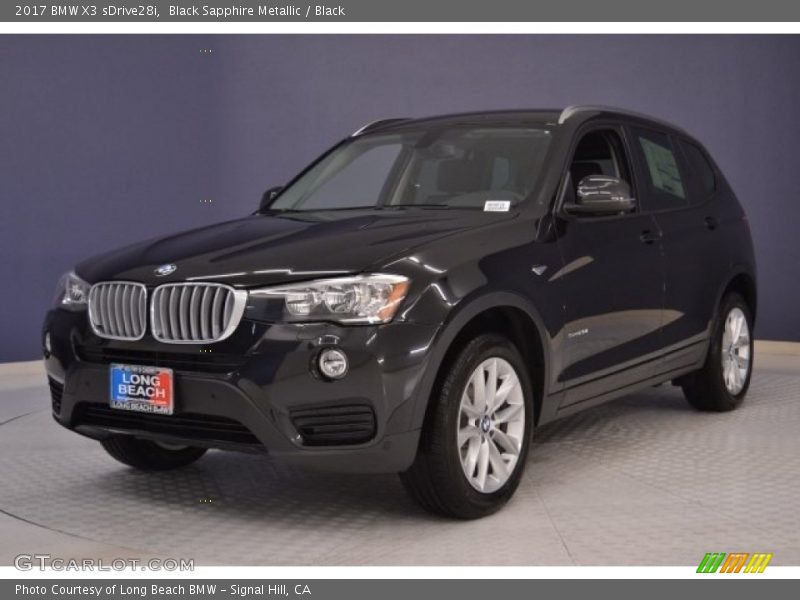 Black Sapphire Metallic / Black 2017 BMW X3 sDrive28i