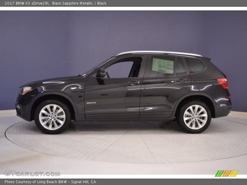 Black Sapphire Metallic / Black 2017 BMW X3 sDrive28i