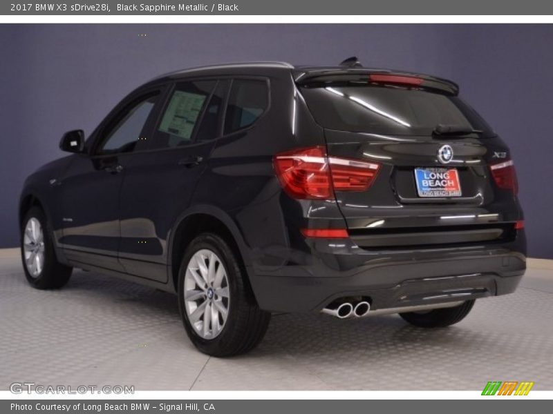 Black Sapphire Metallic / Black 2017 BMW X3 sDrive28i