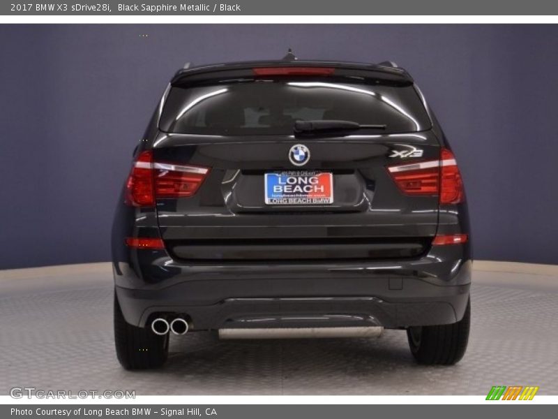 Black Sapphire Metallic / Black 2017 BMW X3 sDrive28i