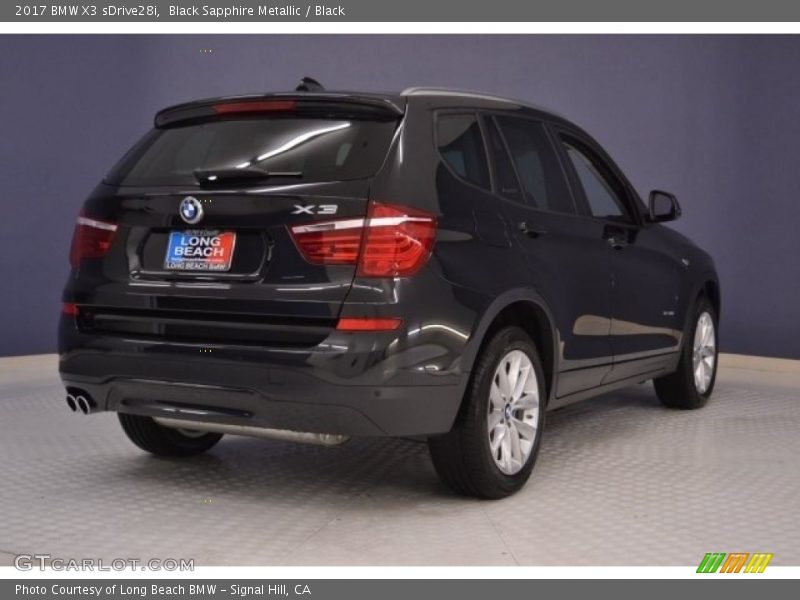 Black Sapphire Metallic / Black 2017 BMW X3 sDrive28i