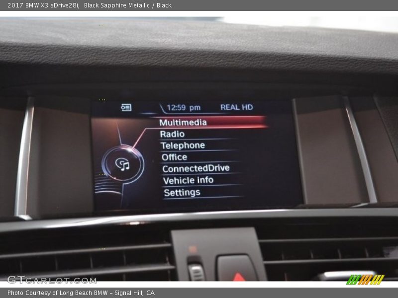 Black Sapphire Metallic / Black 2017 BMW X3 sDrive28i