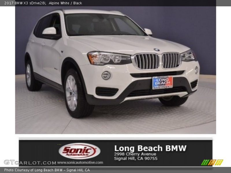Alpine White / Black 2017 BMW X3 sDrive28i