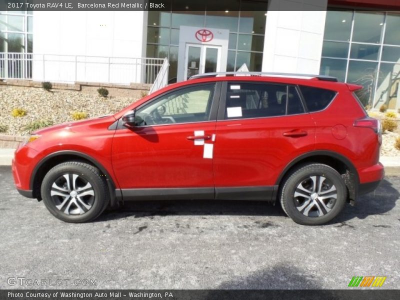 Barcelona Red Metallic / Black 2017 Toyota RAV4 LE