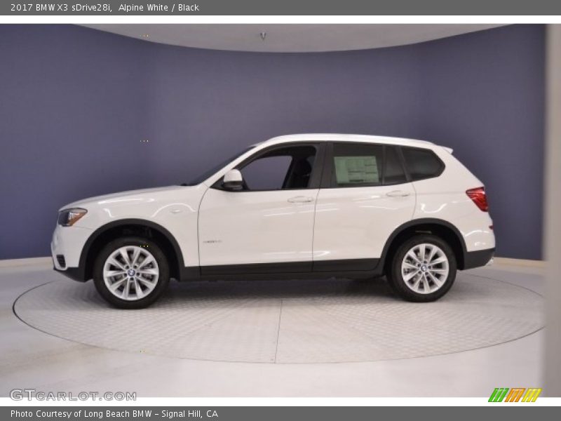 Alpine White / Black 2017 BMW X3 sDrive28i