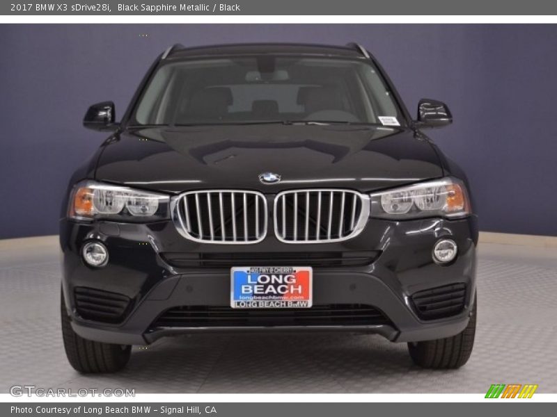 Black Sapphire Metallic / Black 2017 BMW X3 sDrive28i