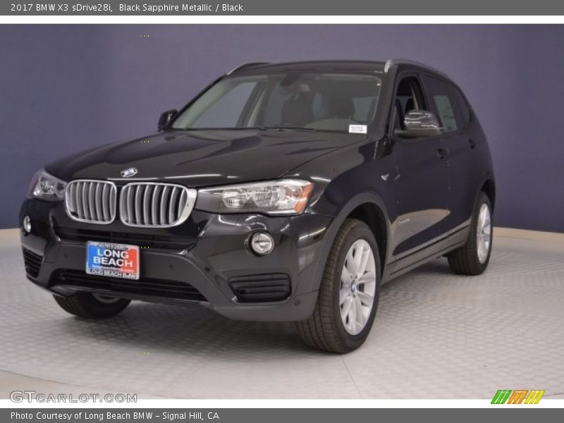 Black Sapphire Metallic / Black 2017 BMW X3 sDrive28i