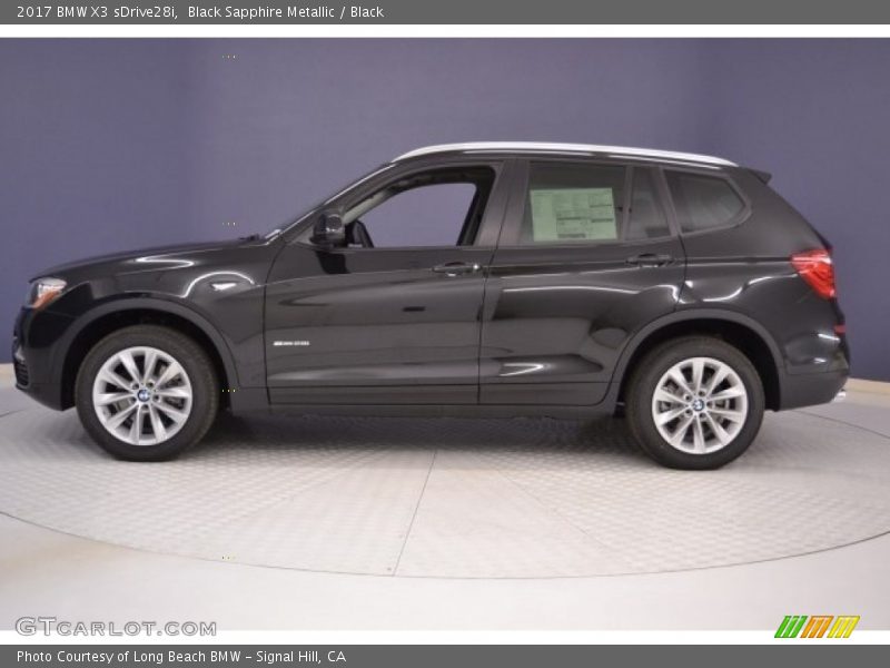 Black Sapphire Metallic / Black 2017 BMW X3 sDrive28i