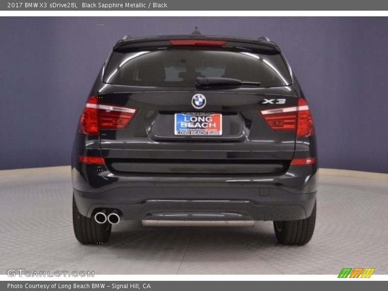 Black Sapphire Metallic / Black 2017 BMW X3 sDrive28i