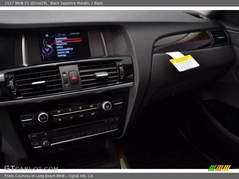Black Sapphire Metallic / Black 2017 BMW X3 sDrive28i