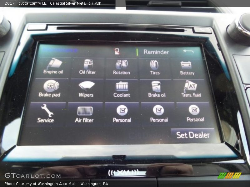 Celestial Silver Metallic / Ash 2017 Toyota Camry LE