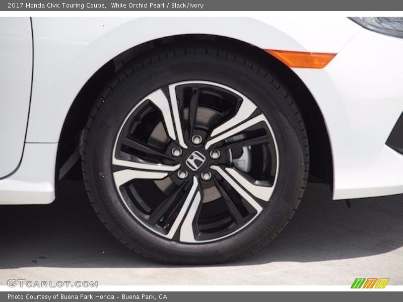White Orchid Pearl / Black/Ivory 2017 Honda Civic Touring Coupe