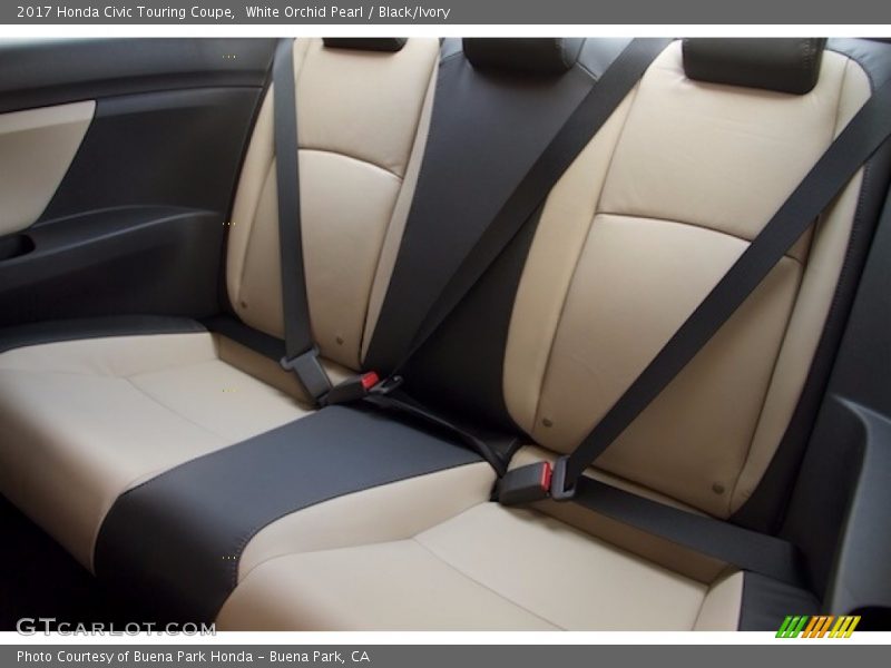 White Orchid Pearl / Black/Ivory 2017 Honda Civic Touring Coupe