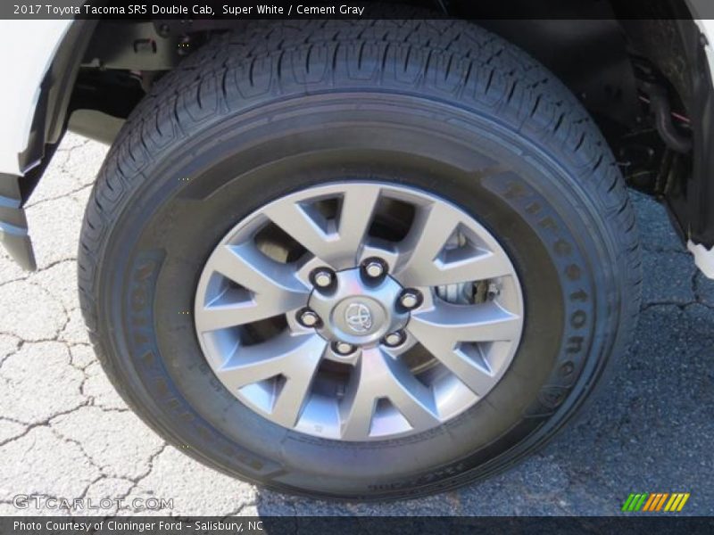Super White / Cement Gray 2017 Toyota Tacoma SR5 Double Cab