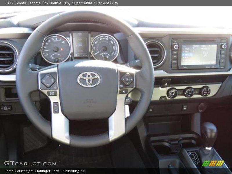 Super White / Cement Gray 2017 Toyota Tacoma SR5 Double Cab