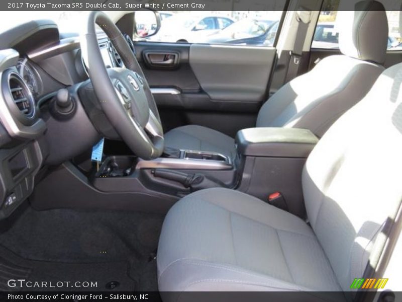 Super White / Cement Gray 2017 Toyota Tacoma SR5 Double Cab