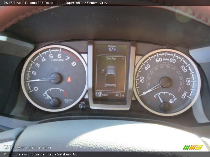Super White / Cement Gray 2017 Toyota Tacoma SR5 Double Cab