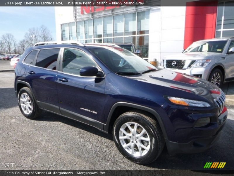 True Blue Pearl / Iceland - Black/Iceland Gray 2014 Jeep Cherokee Latitude 4x4