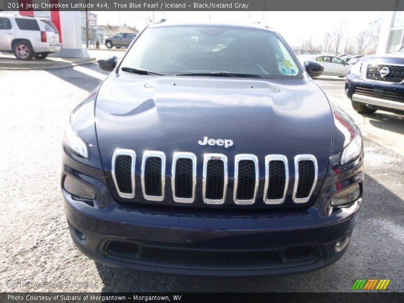 True Blue Pearl / Iceland - Black/Iceland Gray 2014 Jeep Cherokee Latitude 4x4