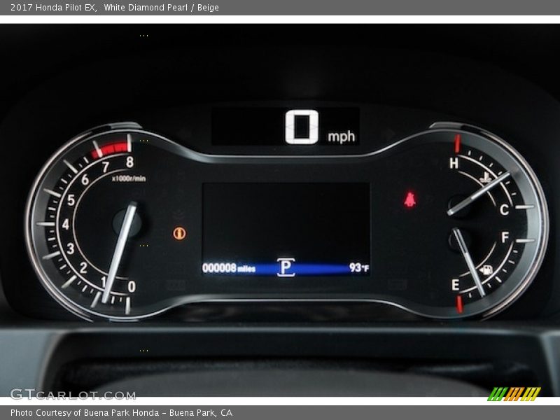  2017 Pilot EX EX Gauges