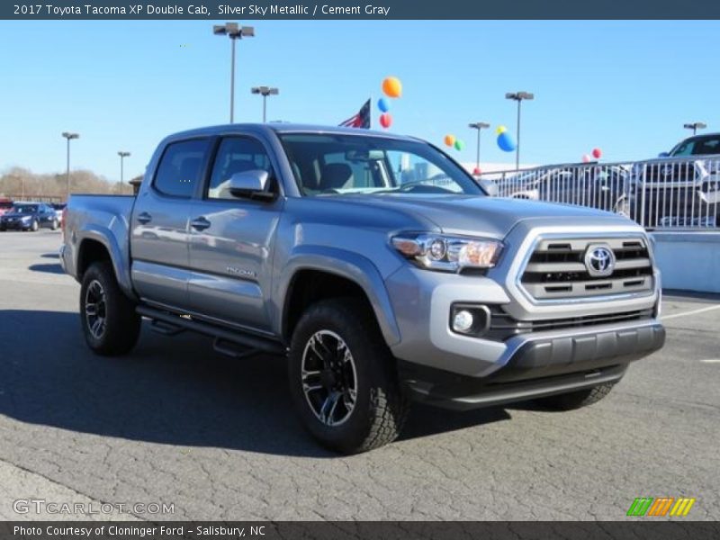 Silver Sky Metallic / Cement Gray 2017 Toyota Tacoma XP Double Cab