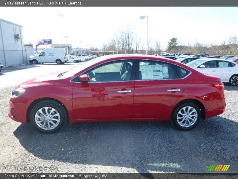Red Alert / Charcoal 2017 Nissan Sentra SV