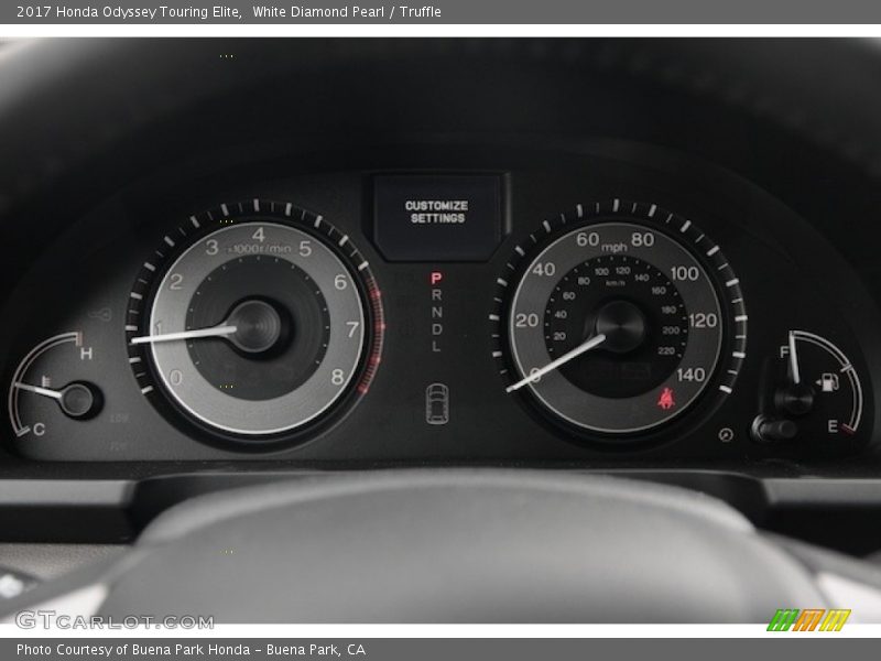White Diamond Pearl / Truffle 2017 Honda Odyssey Touring Elite