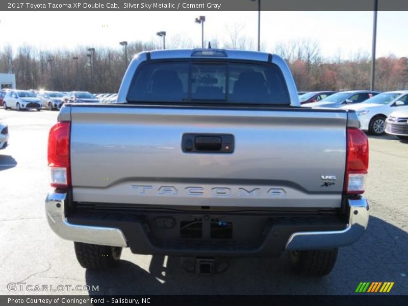 Silver Sky Metallic / Cement Gray 2017 Toyota Tacoma XP Double Cab