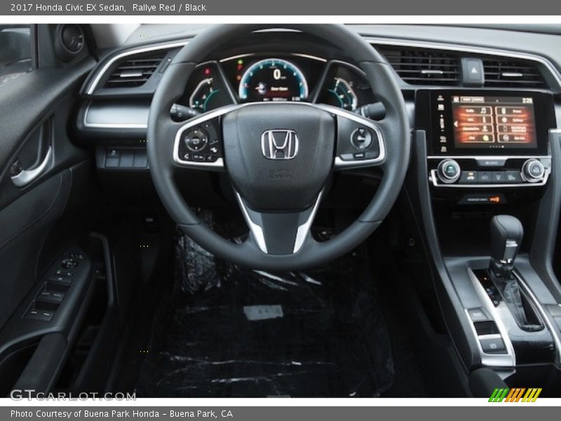 Rallye Red / Black 2017 Honda Civic EX Sedan