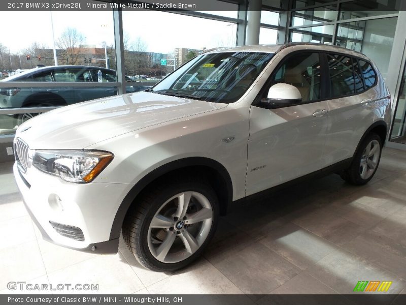 Mineral White Metallic / Saddle Brown 2017 BMW X3 xDrive28i