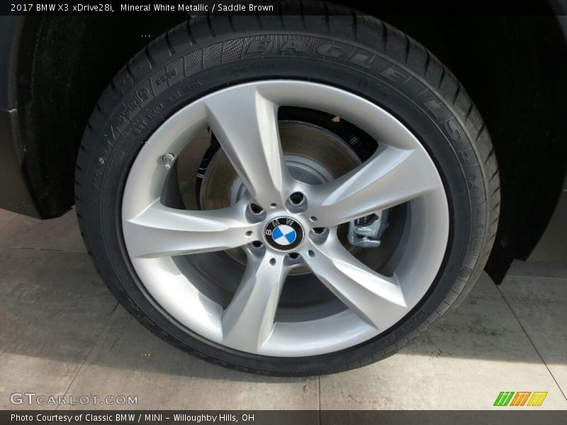 Mineral White Metallic / Saddle Brown 2017 BMW X3 xDrive28i