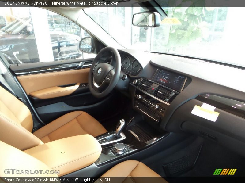 Mineral White Metallic / Saddle Brown 2017 BMW X3 xDrive28i
