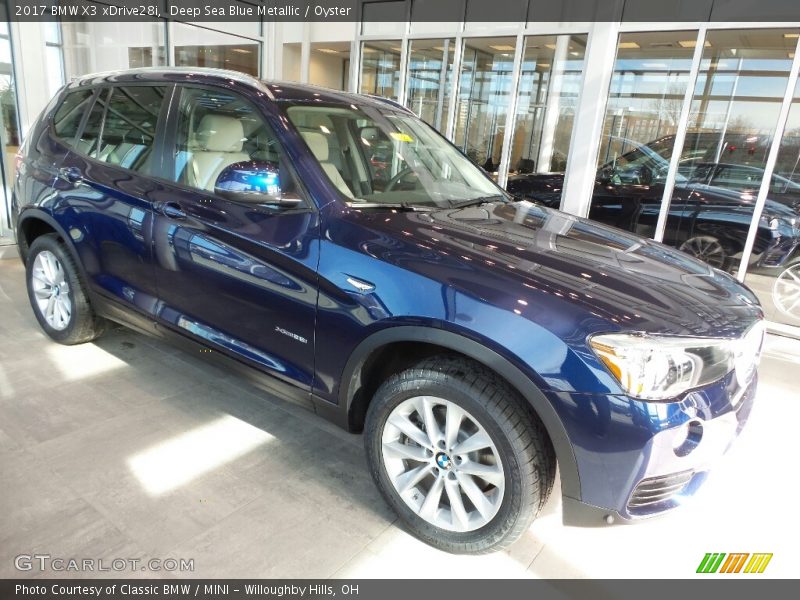 Deep Sea Blue Metallic / Oyster 2017 BMW X3 xDrive28i