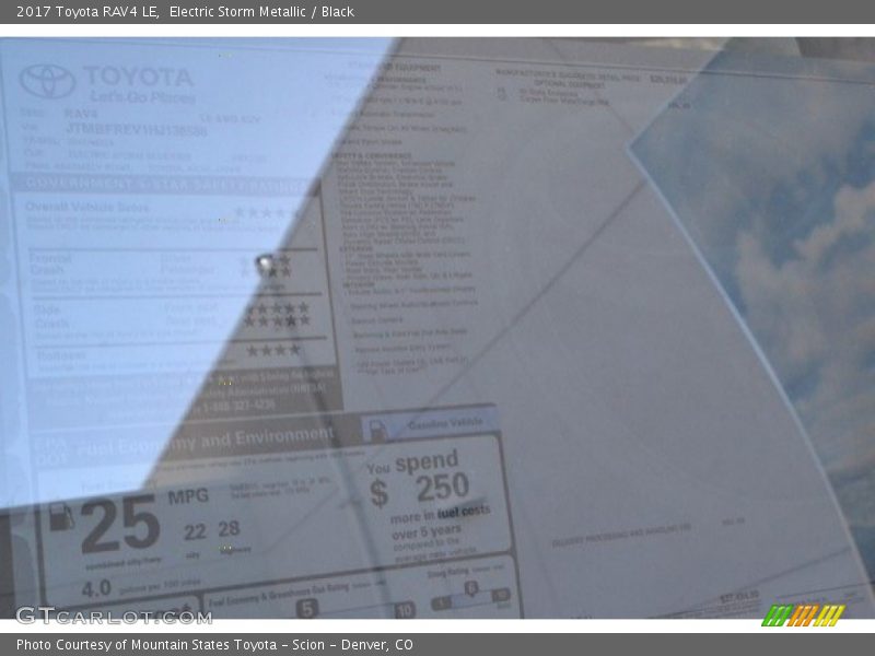Electric Storm Metallic / Black 2017 Toyota RAV4 LE