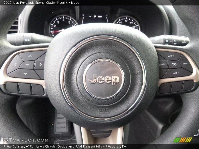 Glacier Metallic / Black 2017 Jeep Renegade Sport