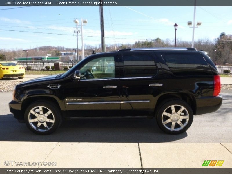 Black Raven / Cocoa/Light Cashmere 2007 Cadillac Escalade AWD