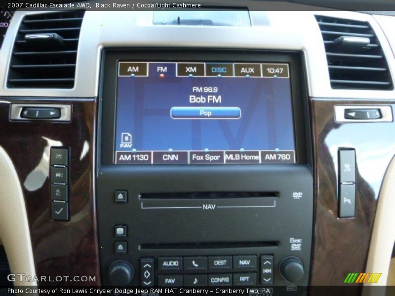 Black Raven / Cocoa/Light Cashmere 2007 Cadillac Escalade AWD