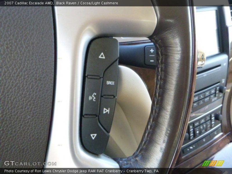 Black Raven / Cocoa/Light Cashmere 2007 Cadillac Escalade AWD