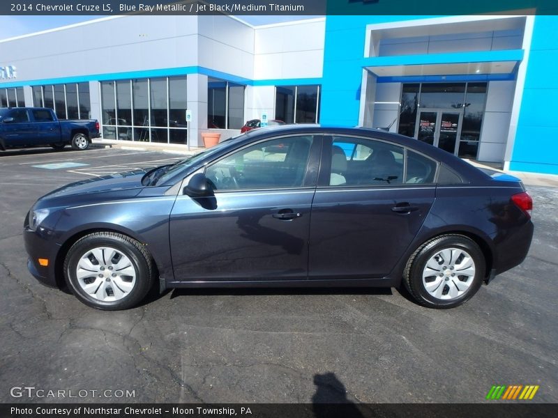 Blue Ray Metallic / Jet Black/Medium Titanium 2014 Chevrolet Cruze LS