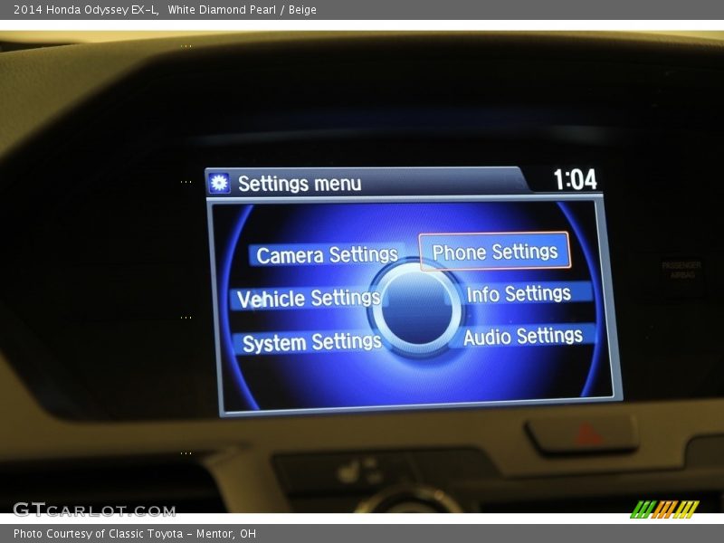 White Diamond Pearl / Beige 2014 Honda Odyssey EX-L