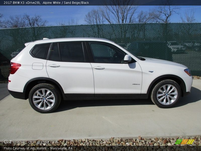 Alpine White / Sand Beige/Black 2017 BMW X3 xDrive28i
