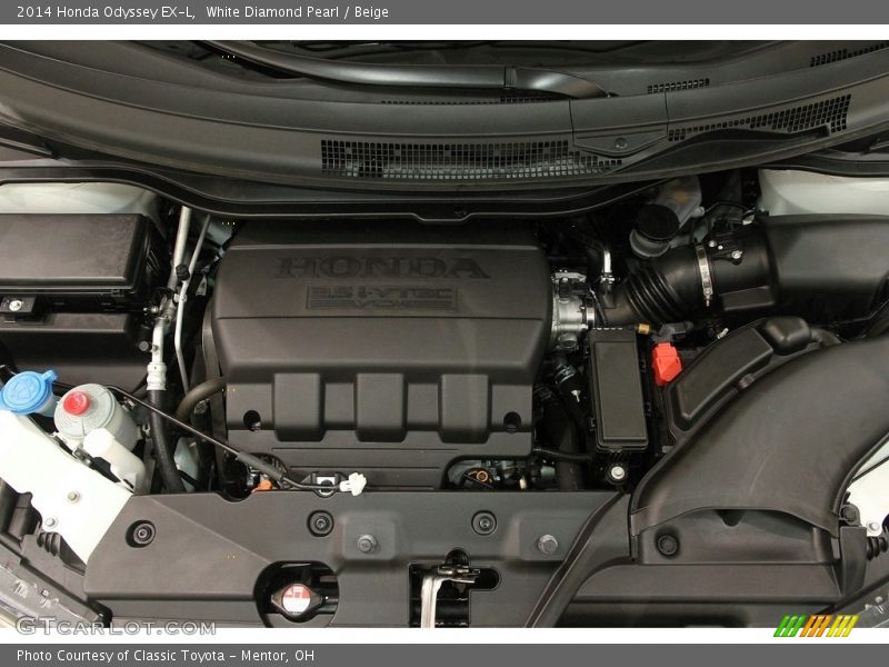 White Diamond Pearl / Beige 2014 Honda Odyssey EX-L