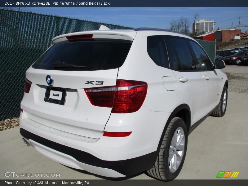 Alpine White / Sand Beige/Black 2017 BMW X3 xDrive28i