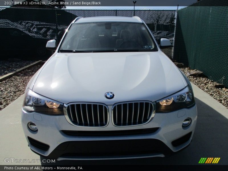 Alpine White / Sand Beige/Black 2017 BMW X3 xDrive28i
