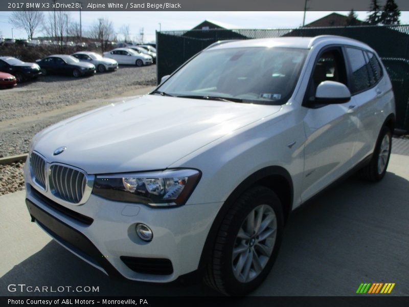 Alpine White / Sand Beige/Black 2017 BMW X3 xDrive28i