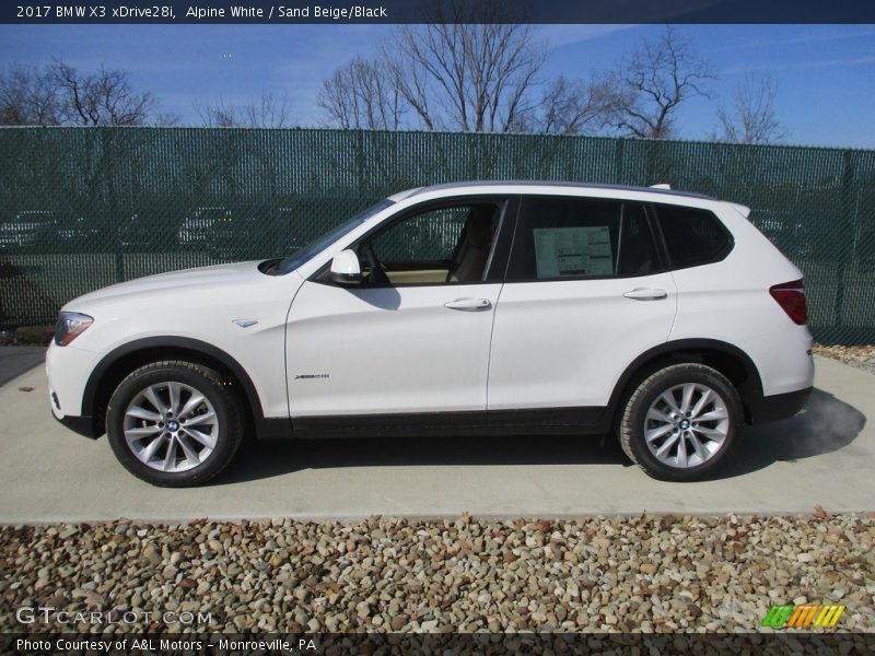 Alpine White / Sand Beige/Black 2017 BMW X3 xDrive28i