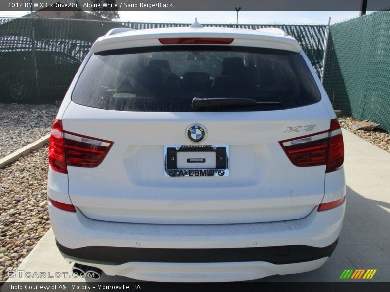 Alpine White / Sand Beige/Black 2017 BMW X3 xDrive28i
