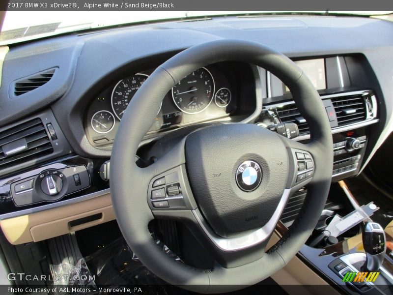 Alpine White / Sand Beige/Black 2017 BMW X3 xDrive28i