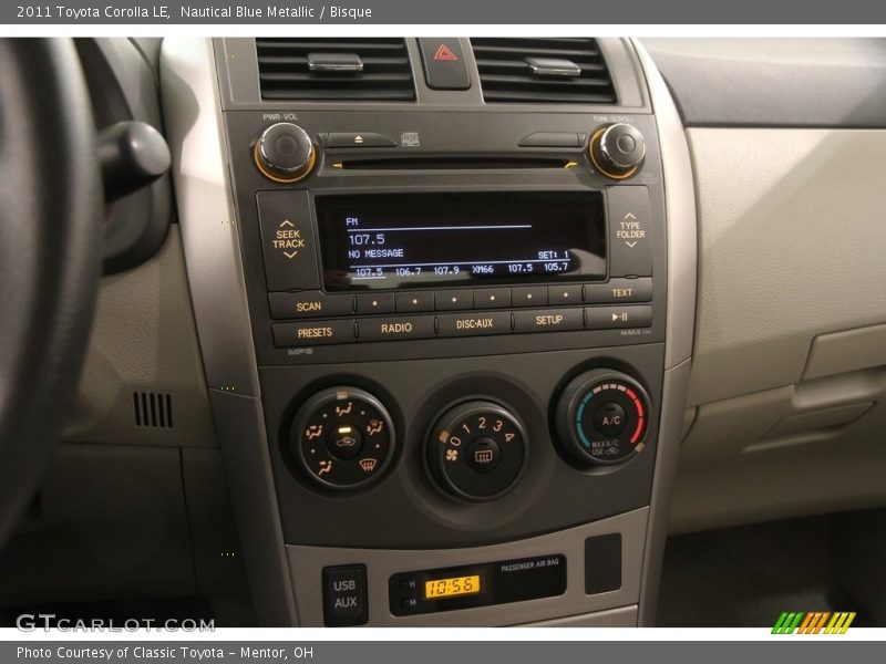 Nautical Blue Metallic / Bisque 2011 Toyota Corolla LE