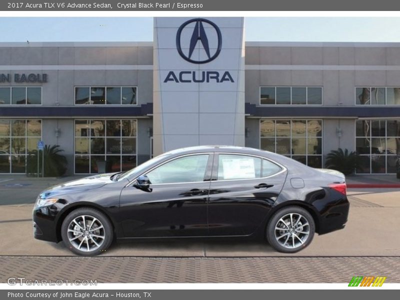 Crystal Black Pearl / Espresso 2017 Acura TLX V6 Advance Sedan